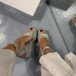 Alizée - Elegant crystal-effect sandals